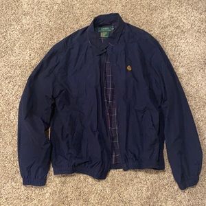 Navy Polo Zipper Dress Jacket